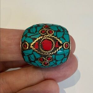 Turquoise Mosaic Statement Ring